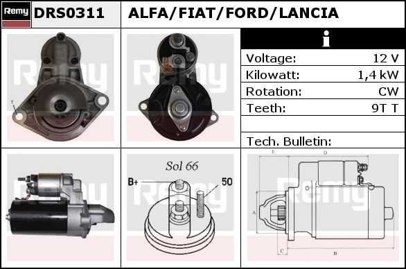 DELCO REMY Starter RAS31143